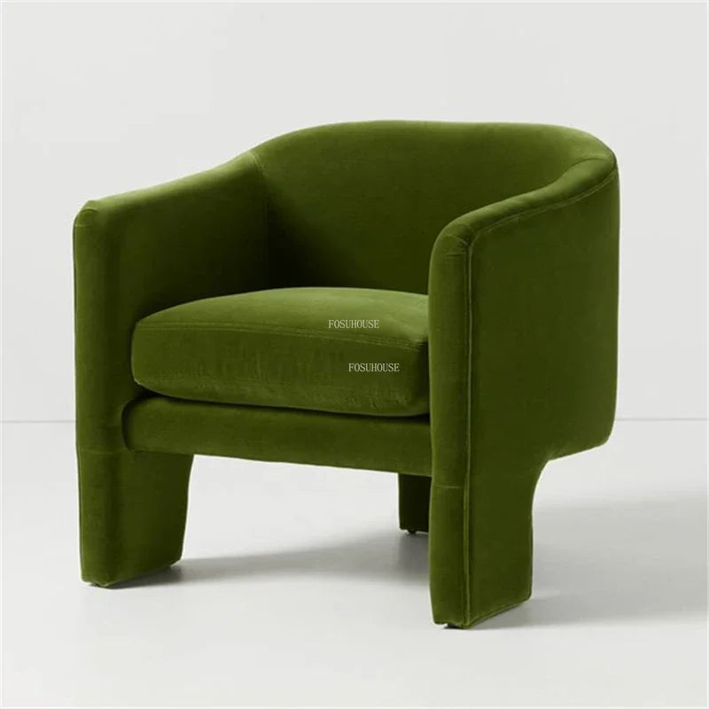 Nordic Hotel Leisure Living Room Chairs Simple Home Furniture Designer Single Lazy Sofa Balcony Coffee Shop Backrest Armchairs L