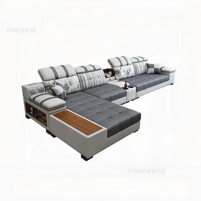 Luxury Technology Cloth Sofa Living Room Furniture Modern Cloakroom Bedroom Sofa Combination Nordic Apartment Sofa Set