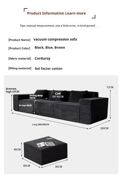 Compressed SofaNew Design Living Room Furniture L-Shape Sectional Sofa Comfortable Fluffy Vacuum Compressed Comfy Sofa Set Modul