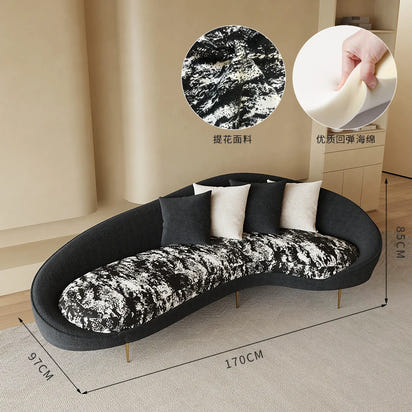 Romantic Curved Sofa Simple European Creative Room Decor Unusual Lounge Living Room Sofas Trendy Romantic Muebles Furniture