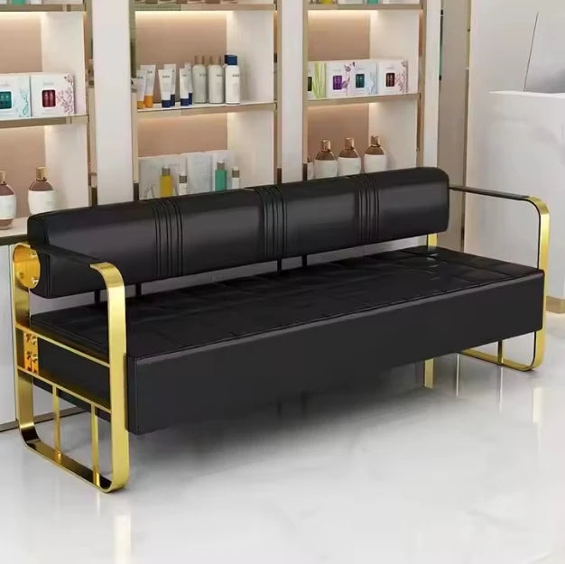 Same light luxury lounge chair, hair salon, nail salon, light luxury stainless steel sofa , lounge area