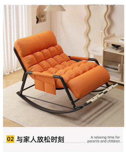 Recliner Rocking Chair Sitting and Sleeping Dual-purpose  Lunch Break Chair Balcony Home Leisure Lazy Sofa Chair Ergonomic