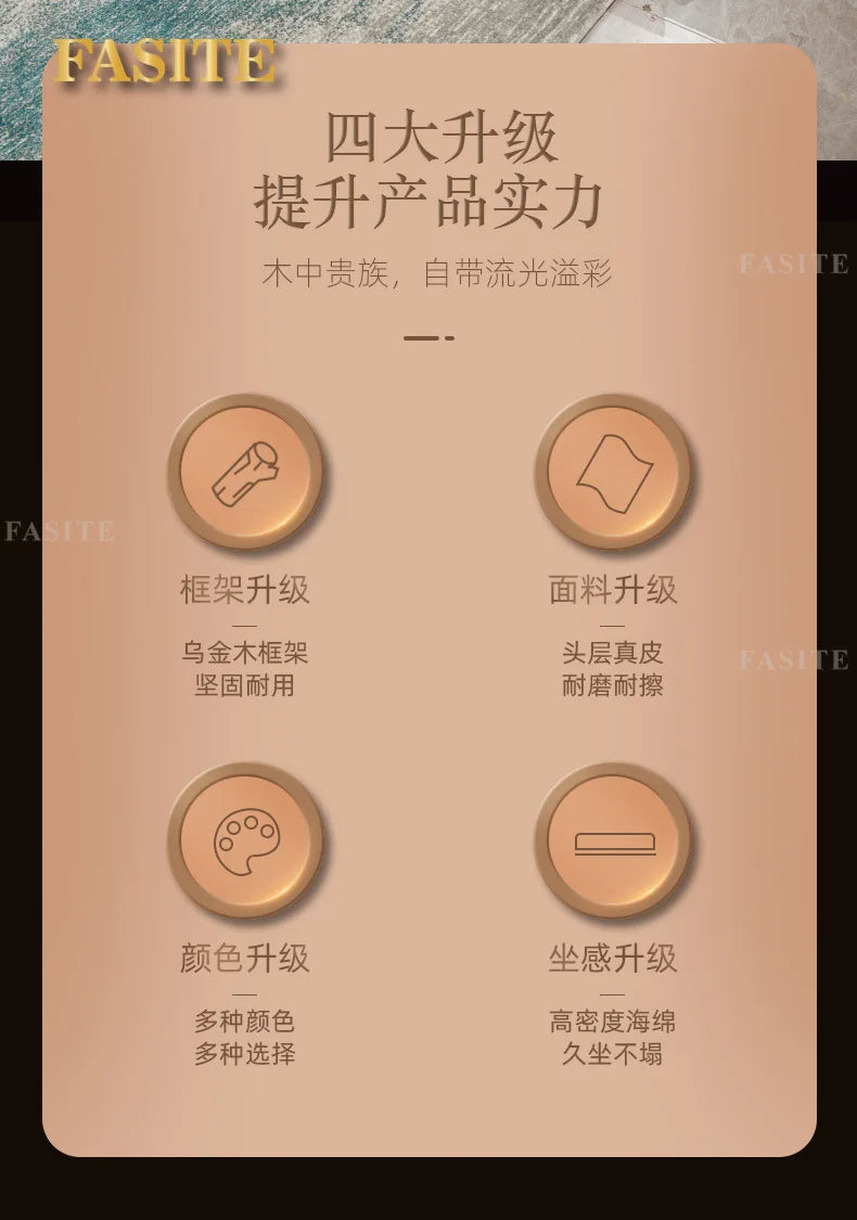 2024 new ebony leather sofa corner new Chinese living room high-end first-layer cowhide sofa solid wood furniture