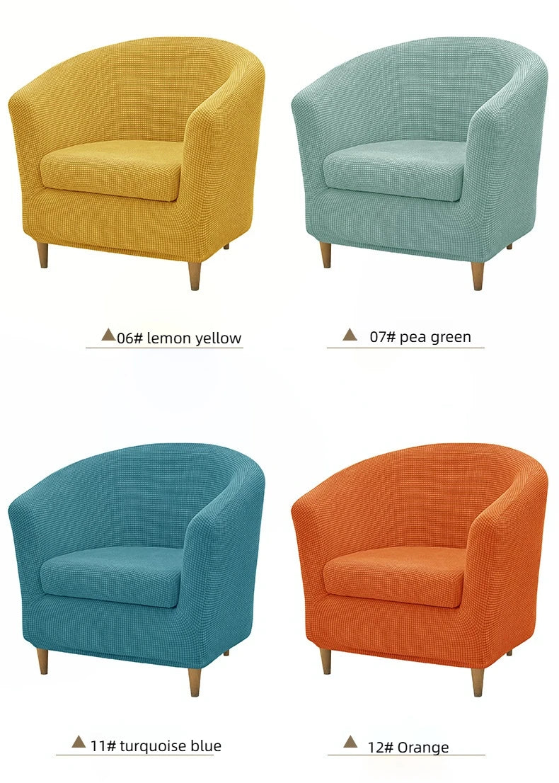 Corn Kernels Elastic Semi-Single Round Sofa Cover With Cushion Cover, Booth Cover, Cover Towel, Dust Cover
