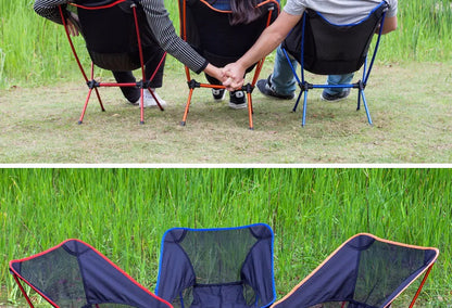 Ultra-Light Aluminum Alloy Folding Chair - Portable Outdoor Camping Fishing Beach Picnic Hiking BBQ Comfort Backrest Chair