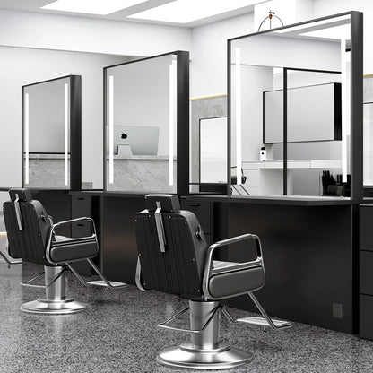 HJ Barber Shop Mirror Quick Cut Special Mirror Hair Salon Internet celebrity hair salon Full Lamp Mirror