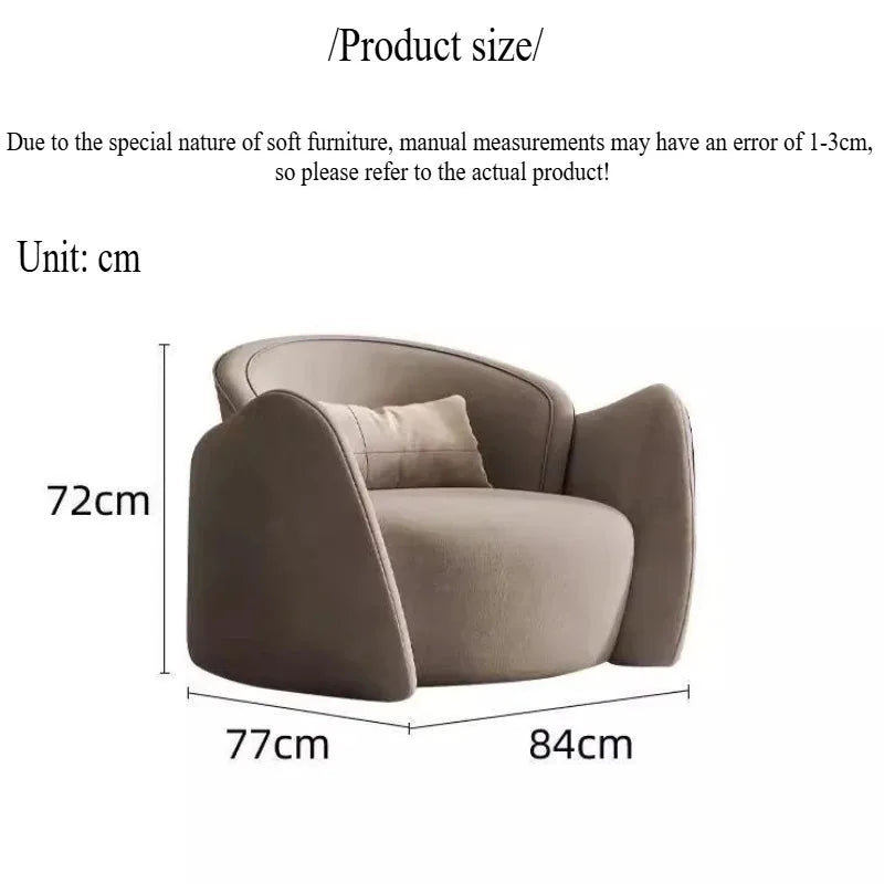 Living Room Leisure Home Hotel Reception Area Simple Sofa Chairs Chaise Lounge Light Luxury Single Sofa Chair Small Apartment