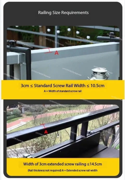 Balcony Railing Hanging Table Folding Lifting  Computer  Household Small Bar Desk Dining  Outdoor Guardrail