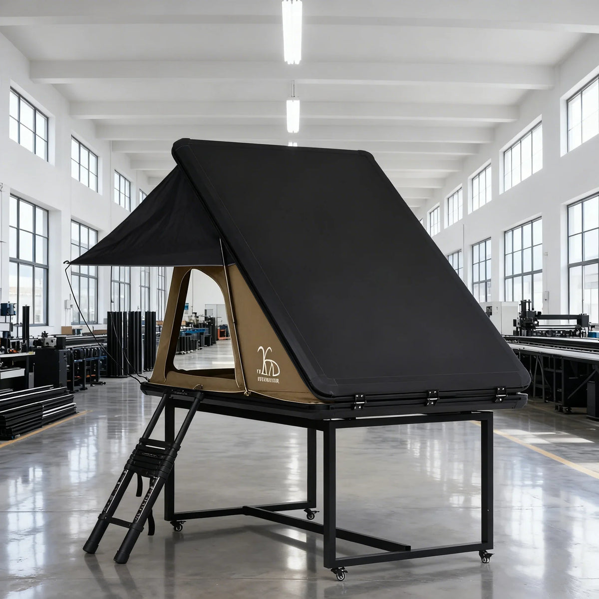 YOUNGHUNTER Aluminum Triangle SUV Pop-Up Roof Top Tent With Canvas Fabric Off-Roading Tent for SUVs