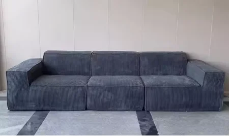 Modern Luxury Living Room Sectional Sofa Set Indoor Furniture Fabric Couch Vacuum Foam Compressed in A Box for Home Apartment