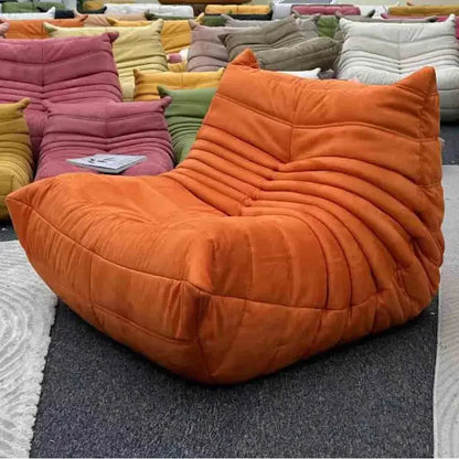 Single suede foam sofa armless floor sofa lazy sofa living room bedroom balcony lounge chair reading chair fireside chair