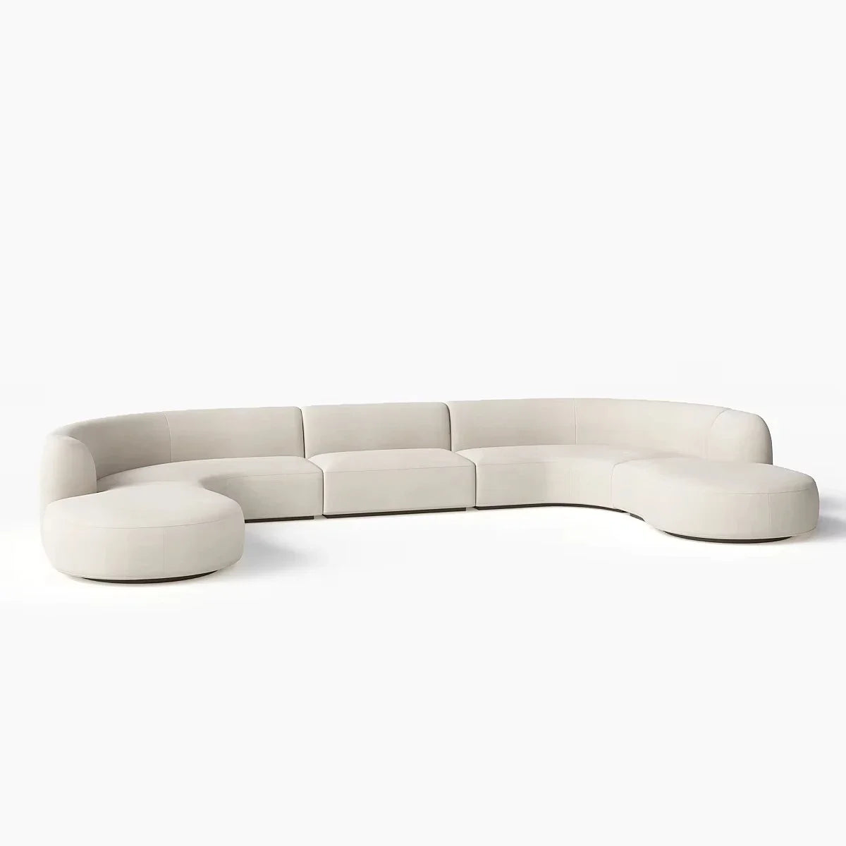 A Luxurious American Curved Design, with Multiple Seats Living Room Furniture U-shaped Modular Sofa