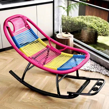 Outdoor rocking chair, garden rattan chair, casual nap chair, household, sitting and lying down