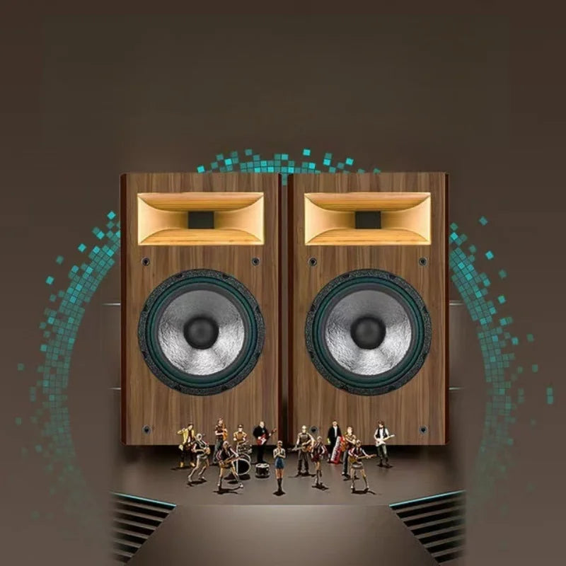 A-1529 8 Inch Two Way HiFi Fever Bookshelf Passive Horn Wooden Box Boron Magnet High pitched Speaker 110W 8Ohm