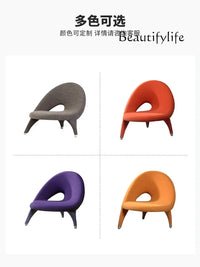 Italian Minimalist Creative Single Fabric Sofa Modern Light Luxury Home Living Room Bedroom Wingback Chair