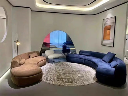 JC Semicircular Curved Special-shaped Sofa, Resting Area, Reception, Beauty Salon Office, Hotel Lobby, Sales Office,