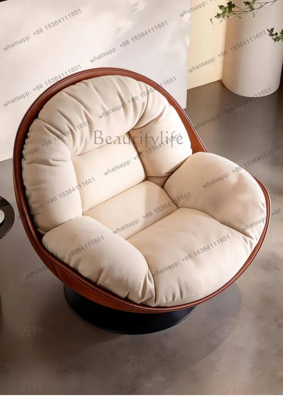 yj9 Light luxury modern leisure swivel chair, Nordic recliner advanced lazy