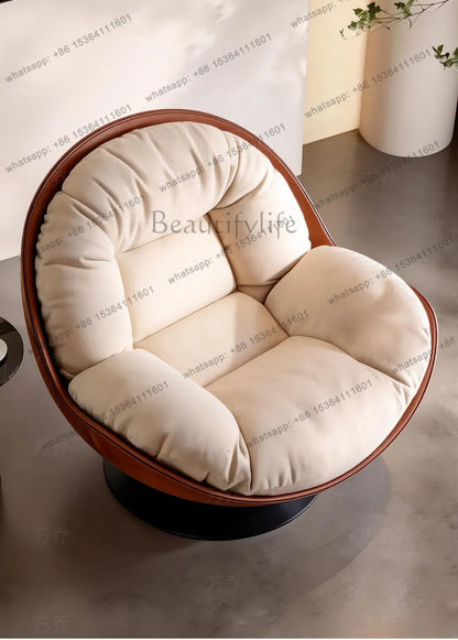 yj9 Light luxury modern leisure swivel chair, Nordic recliner advanced lazy