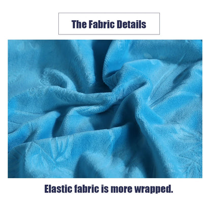 Luxury 1/2/3/4 Seater Slipcover with Elegant Skirt Solid Color Thickened Crystal Velvet Jacquard European Full Cover Non-Slip