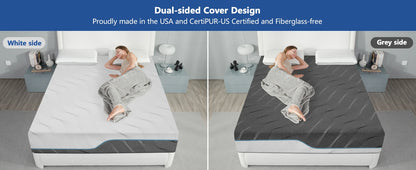 Hcore 8/10 Inch Queen Mattress, Full/Queen/Queen Size Medium Firm - Extra Firm Dual Sided Flip-Flop Mattress