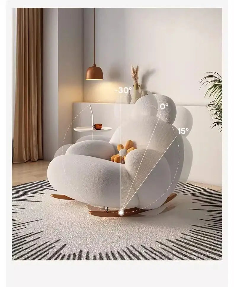 Rocking chair household balcony recliner leisure chair living room sofa chair Internet celebrity single sofa Lazy