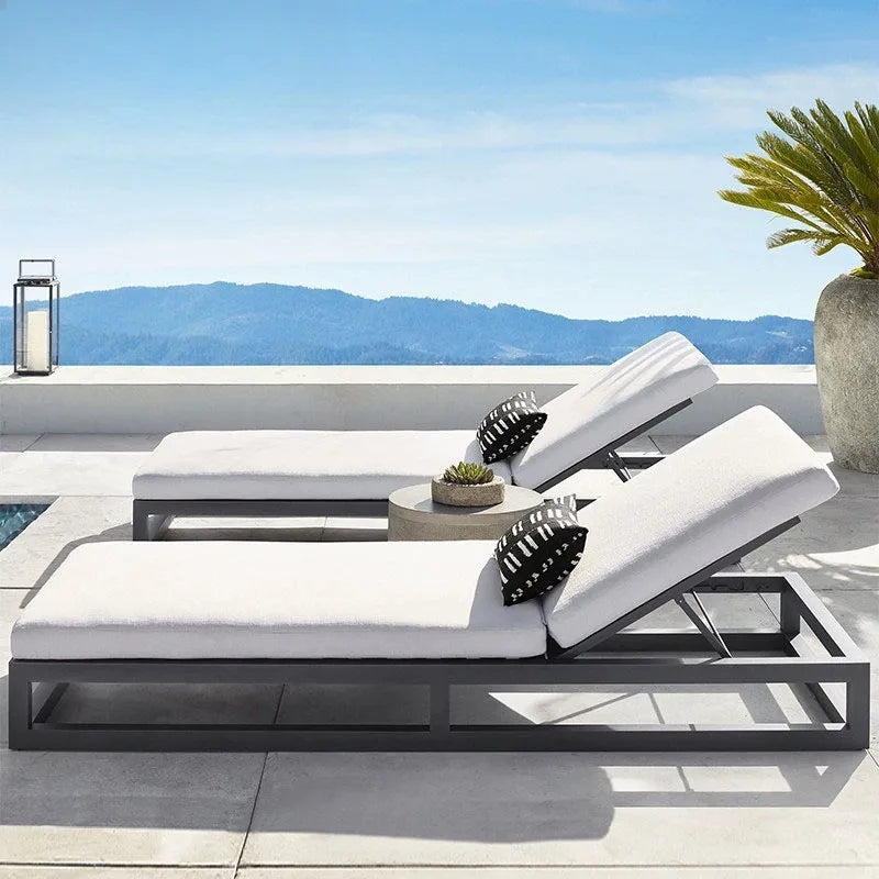 Villa courtyard sofa combination leisure hotel terrace waterproof sunscreen sofa outdoor terrace wood grain lacquer sofa