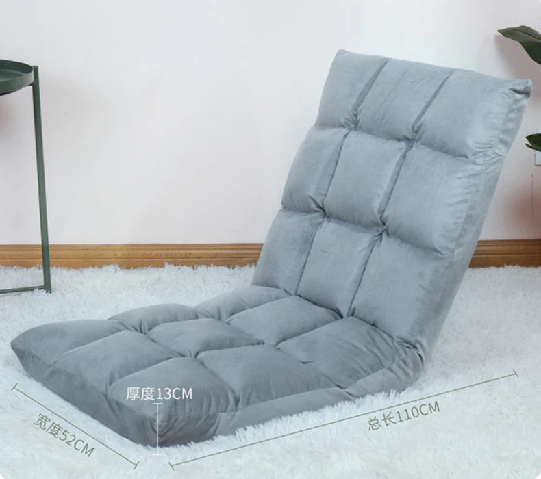Hot Sale Adjustable Lazy Lounger Sofa Tatami Foldable Lounge Chair Floor Balcony Bay Window Leisure Long Sofa Bed Back Chair