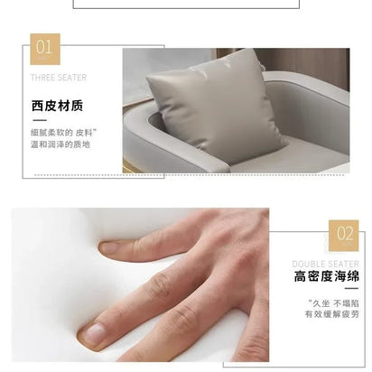 Linlamim Fabric Sofa Set Furniture Living Room Sofa Set with Desk and Stools / Big U Shape Cloth Couch Sofas for Home Furniture