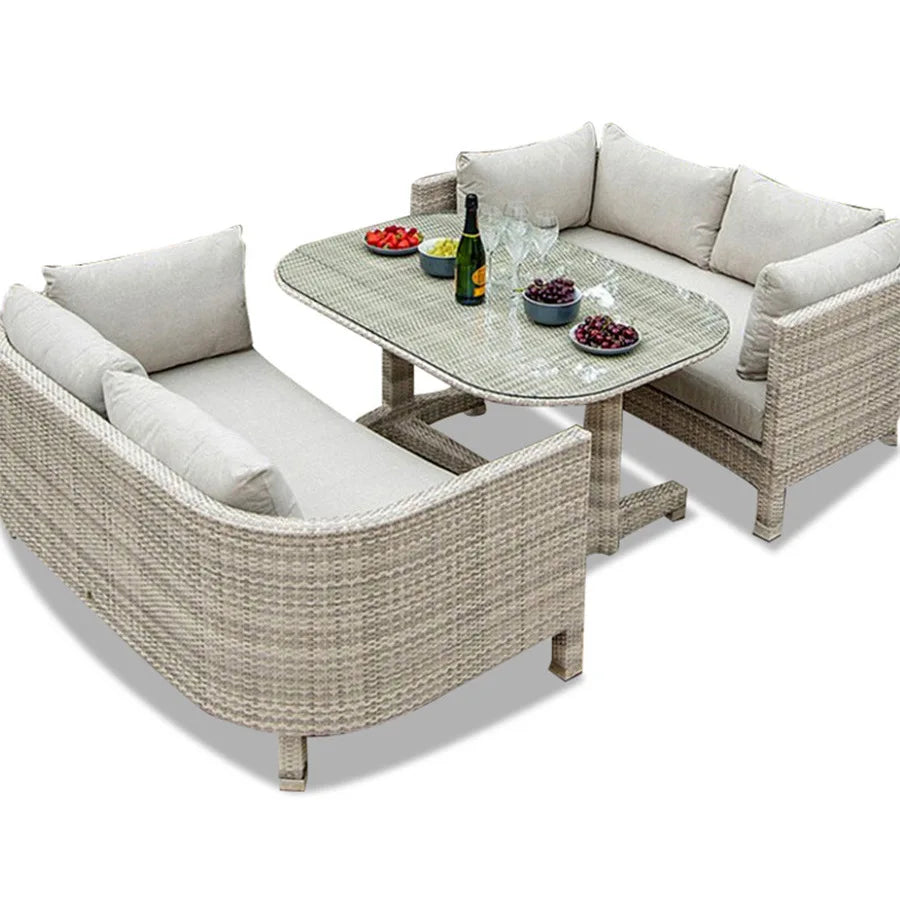 Rattan woven sofa combination terrace leisure outdoor rattan furniture garden courtyard waterproof