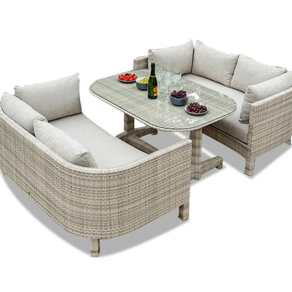 Rattan woven sofa combination terrace leisure outdoor rattan furniture garden courtyard waterproof