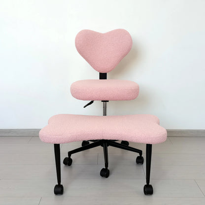 Cross Leg Chair - Meditation Chair with Wheels, ADHD Chair, Height Adjustable Seat, Adjustable Footstool