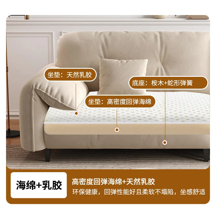 Large  Apartment Sofa Wood Lounge  Puffs Recliner Longer Sofa Modern Designer Luxury Nordic Muebles Para El Hogar Home Furniture