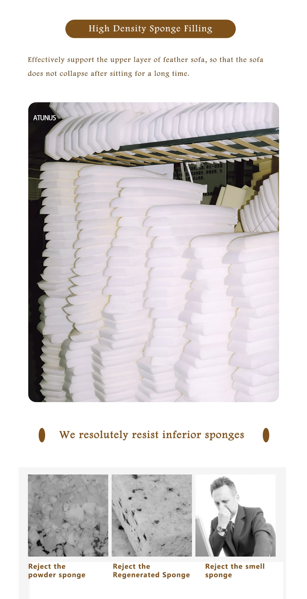 ATUNUS USA in Stock Drop Shipping Cloud Sofa Living Room Furniture Black Corduroy Modular Sectional Couch Sofa Set