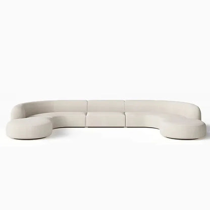 A Luxurious American Curved Design, with Multiple Seats Living Room Furniture U-shaped Modular Sofa