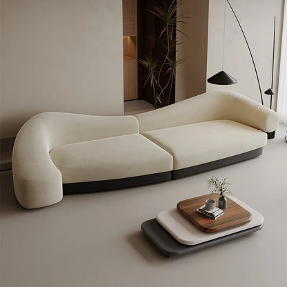 Corner curved sofa living room modern simple combination module