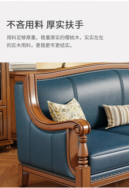 Customizable American leather sofa