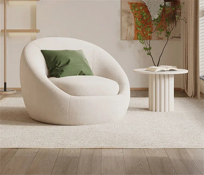 Simple Fabric Living Room Chairs Minimalist Nordic Creative Beauty Salon Lounge Chair Table Home Single Lazy Sofa Backrest Chair