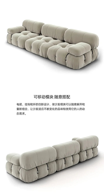 Modular Sofa Set Reclining Sectional Cube Chair Modern Minimalist Nordic Fabric Living Room Furniture for Home Decor Sofas