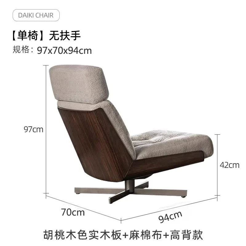 Single sofa rotating sofa chair recliner living room bedroom leisure reading chair