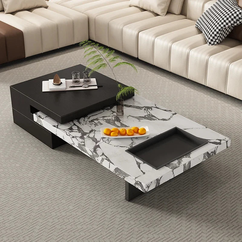 SS Italian Unique Coffee Table Luxury Nordic Living Room Modern Side Table Minimalist Center Writing Mesa Auxiliar Home Furnitur