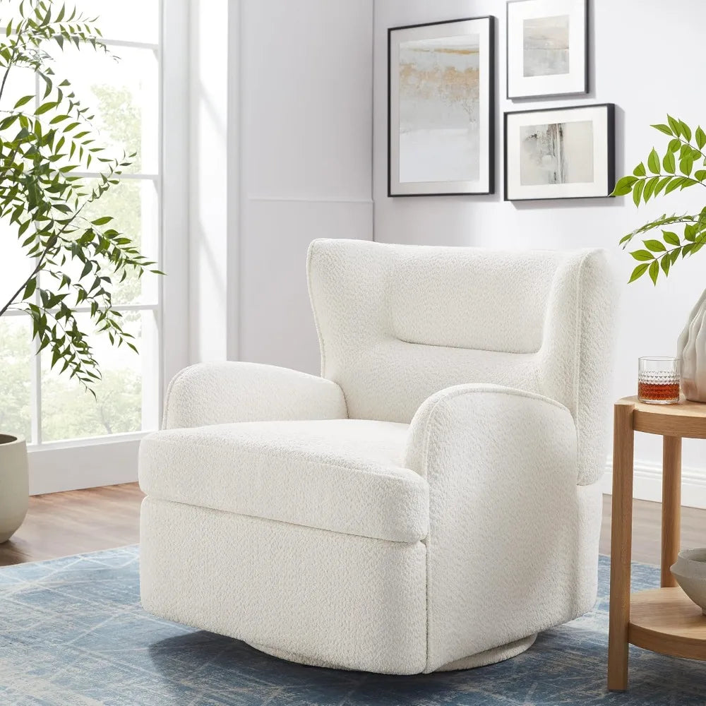 Swivel Accent Chair,Modern 31.50 Upholstered Armchair, Comfy Accent Chair for Living Room,Bedroom, Corner, Reading