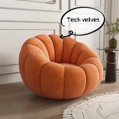 Modern Living Room Sofa Lambswool Pumpkin Sofa Chair Creative Home Balcony Swivel Lounge Chair Fitting Room Bedroom Single Sofas