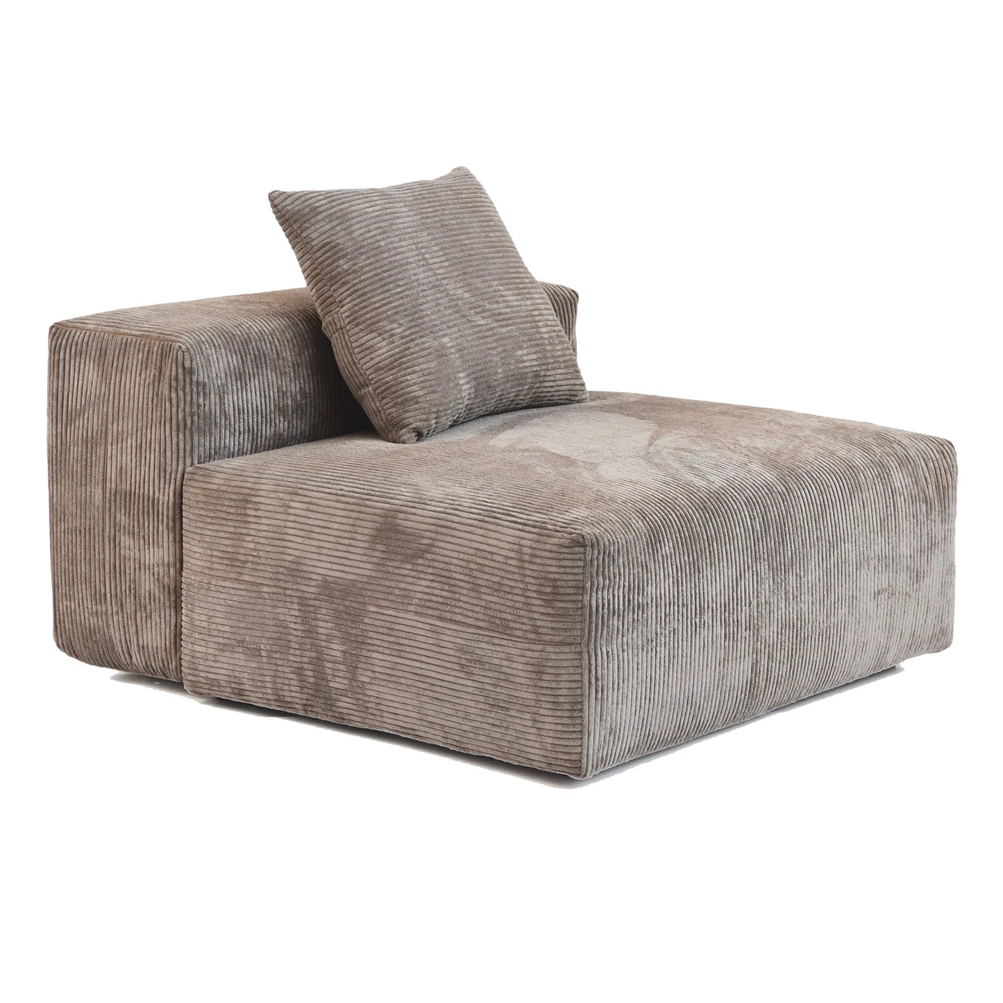 Sdorens 141.73'' L Shape Sectional Sofa Corduroy Fabric Couches Oversized 3 Seater Couch with 1 Ottomans for Living Room Set