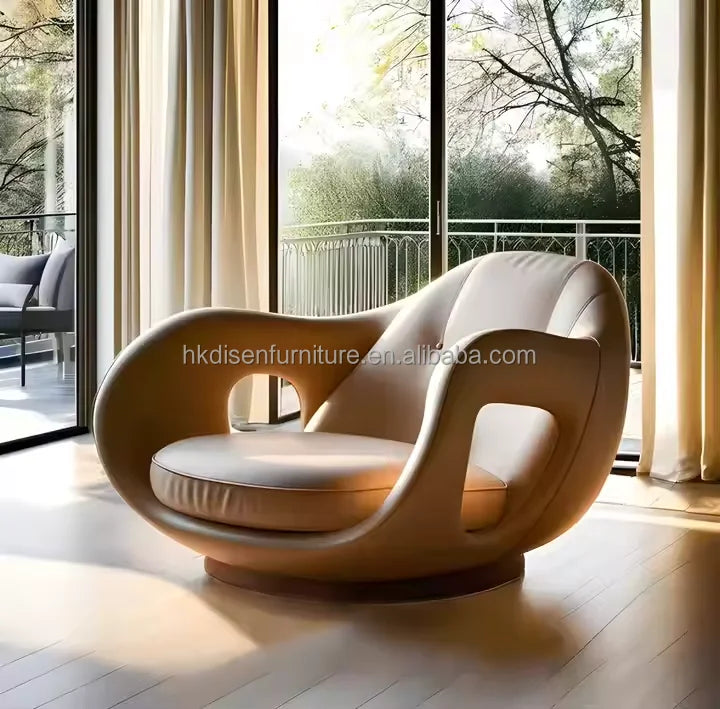 Balcony or Living Room Villa Style Solid Wood Sofa Leisure Lounge Home Cabin Log Chair