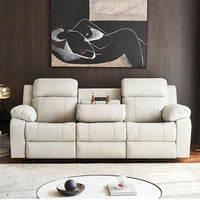 ReclinerMassage Bed Electric Accent Chair Lounge Cheslong Leather Italian Furniture