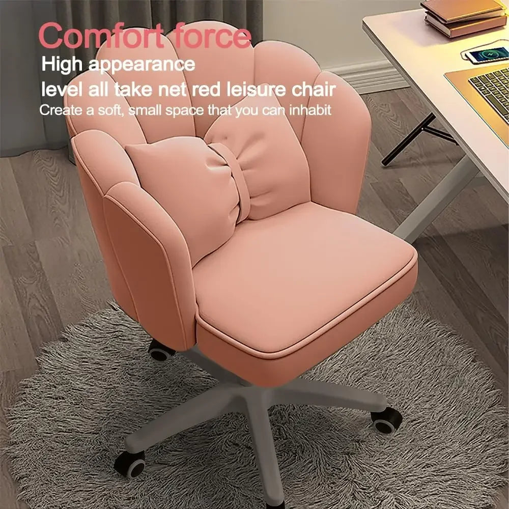 Lovely Petal Desk Chair Office Chair, Modern Fabric Butterfly Chair, Height Adjustable Chair, Makeup Desk Chair, Computer Chair