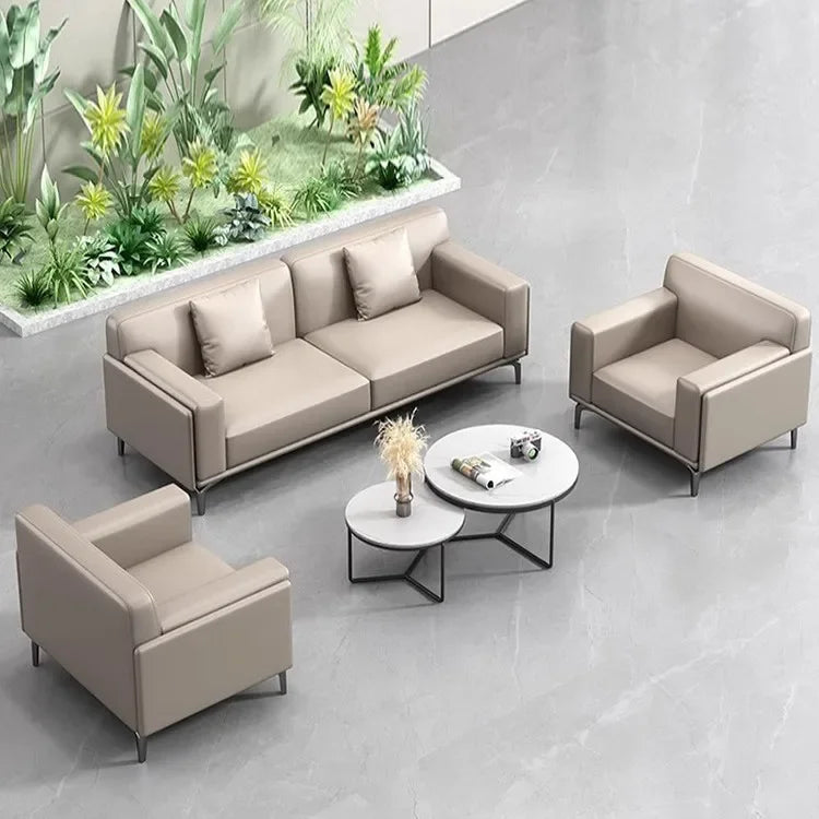 Office sofa, business reception meeting room, simple and modern office sofa, coffee table combination for rest