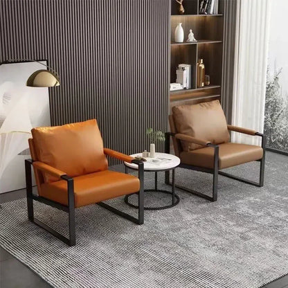 Single Casual Sofa Chair Iron Art Conference Office Negotiation Chair Desk Learning Computer Chair Sofa Chair