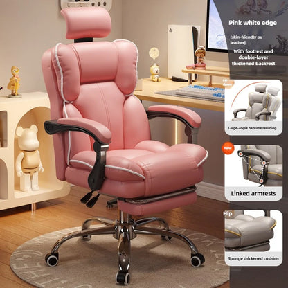 Home Comfort E-sports Chair Sedentary Study Computer Chair Office Sofa Seat Live Streaming Host Live Stream Swivel Chair