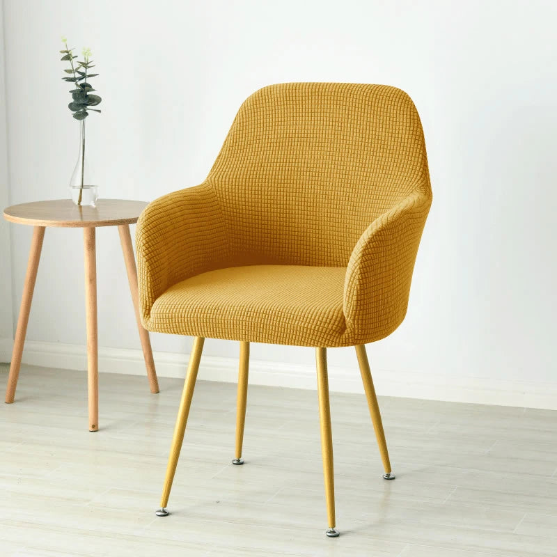 Elastic Polar Fleece High Arm Chair Covers Dining Adjustable Armchair Cover Hotel Bar Seat Slipcover Home Wedding Decoration